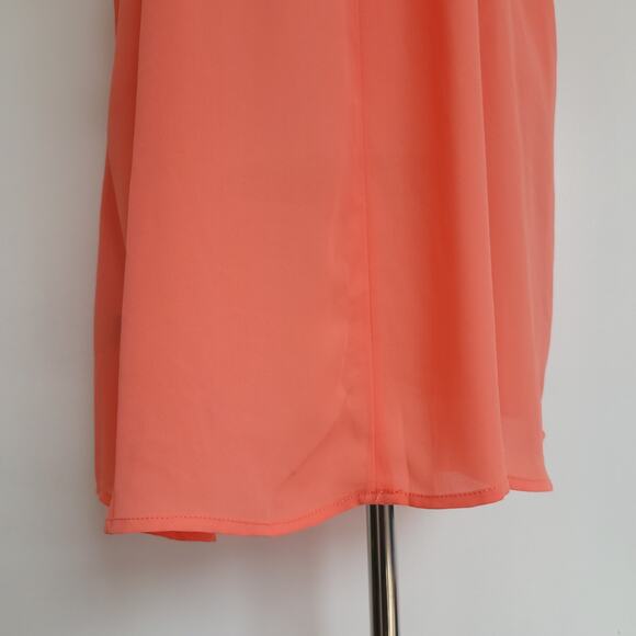 NEW Torrid Georgette Halter Tank Colorblock Coral Lightweight Sleeveless Women 3 - Picture 8 of 12